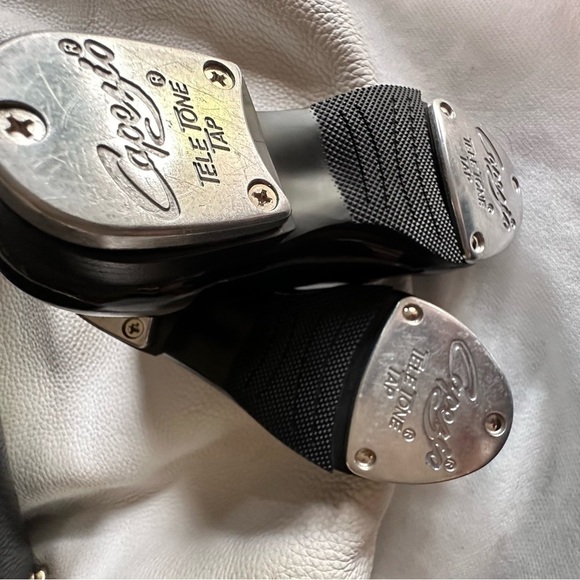 Capezio Jr. Tyette Toddler Black Patent Tap Shoes | 8M - Picture 4 of 7